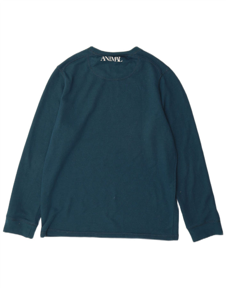 Animal Graphic Herren-Sweatshirt aus mittelblauer Baumwolle