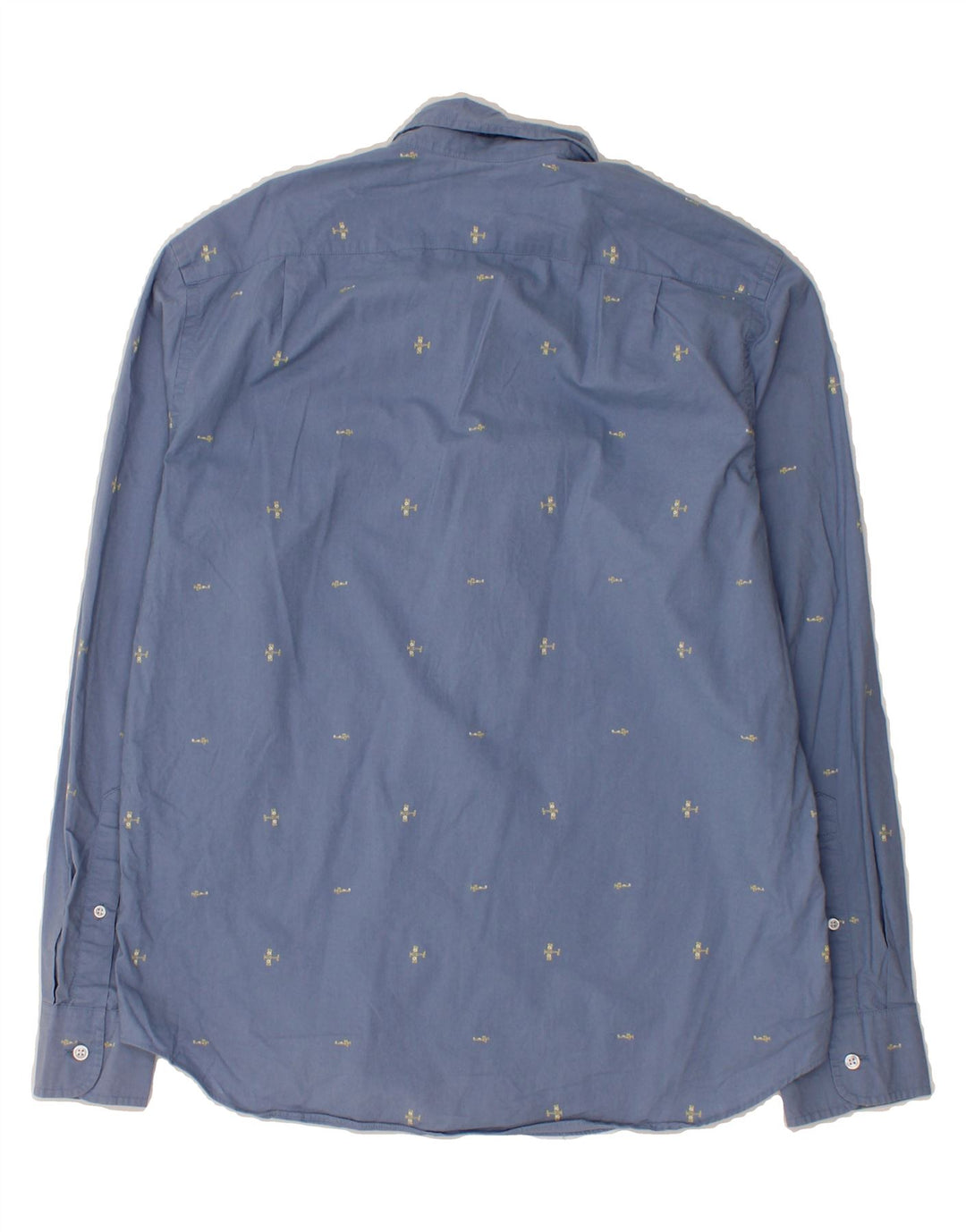 J. CREW Mens Shirt Medium Blue Spotted Cotton Vintage J. Crew and Second-Hand J. Crew from Messina Hembry 