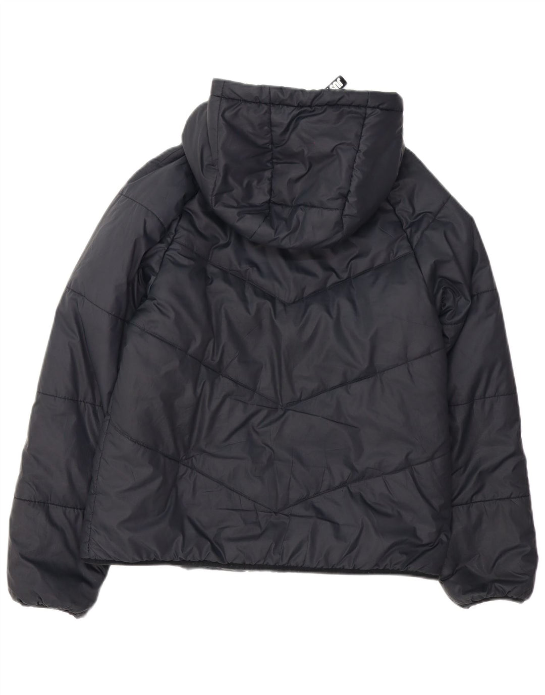 Nike Damen-Kapuzen-Übergröße, wattierte Jacke, UK 10, Größe S, Schwarz, Polyester