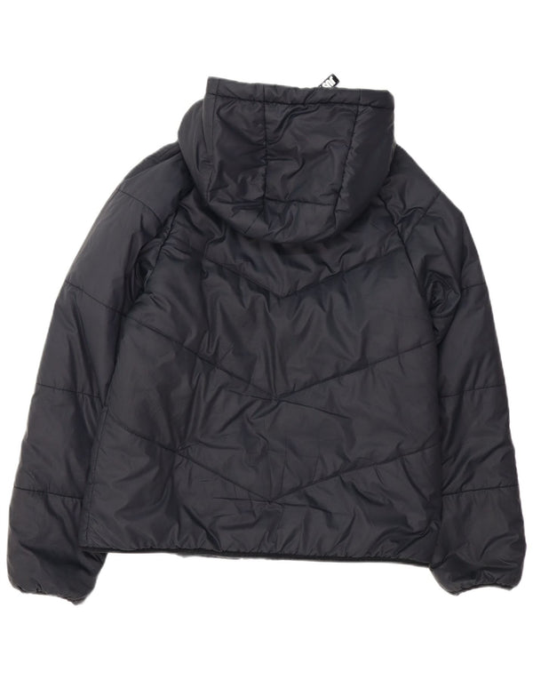 Nike Damen-Kapuzen-Übergröße, wattierte Jacke, UK 10, Größe S, Schwarz, Polyester