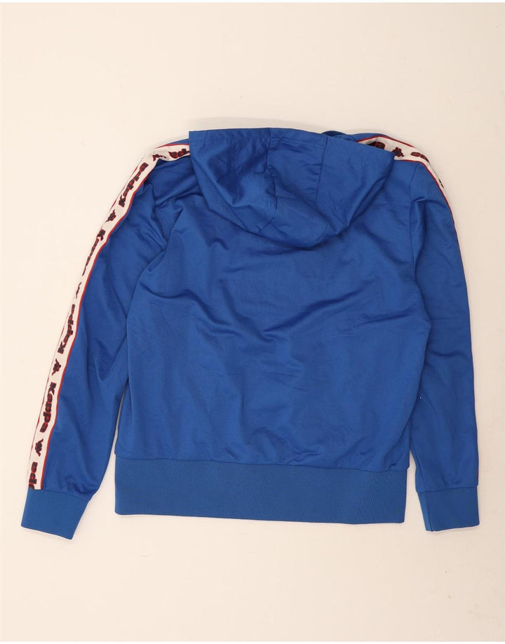 Kappa Herren-Trainingsanzugoberteil mit Grafik, XL, blaues Farbblock-Polyester