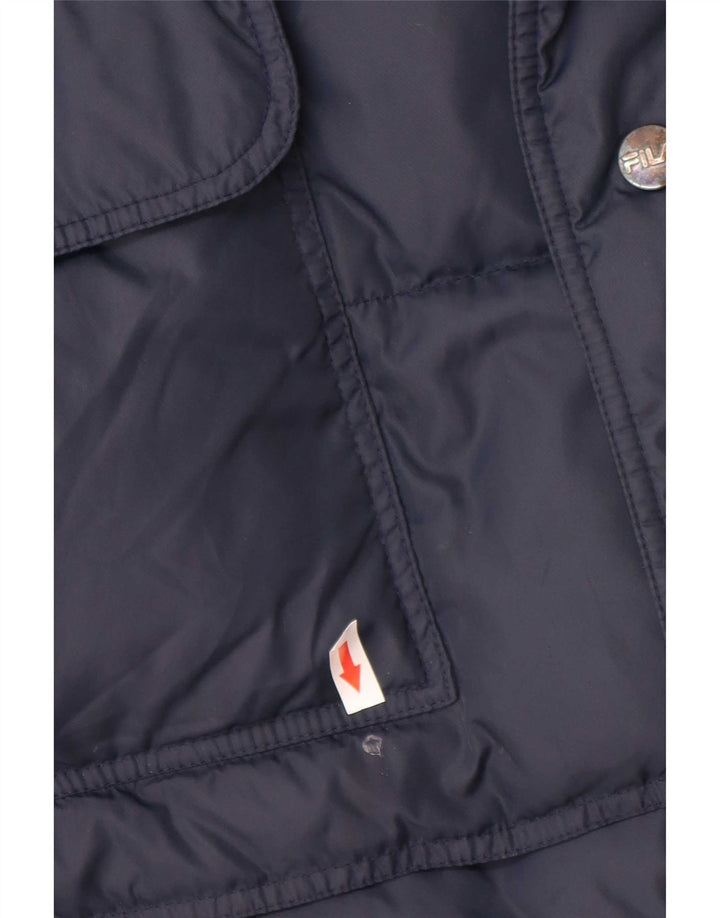 Fila Herren Wattierte Weste IT 56 XL Marineblau Polyamid