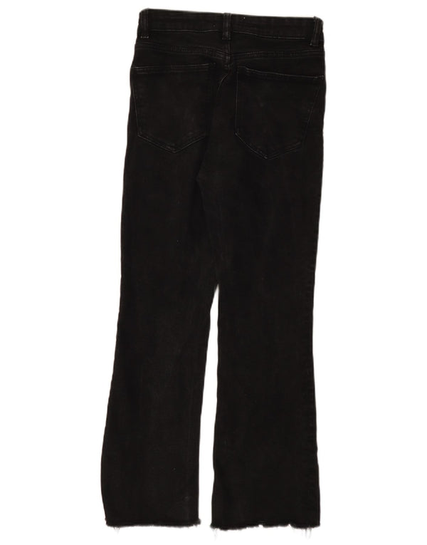 Zara Damen Bootcut Jeans EU 36 XS W26 L25 Schwarz
