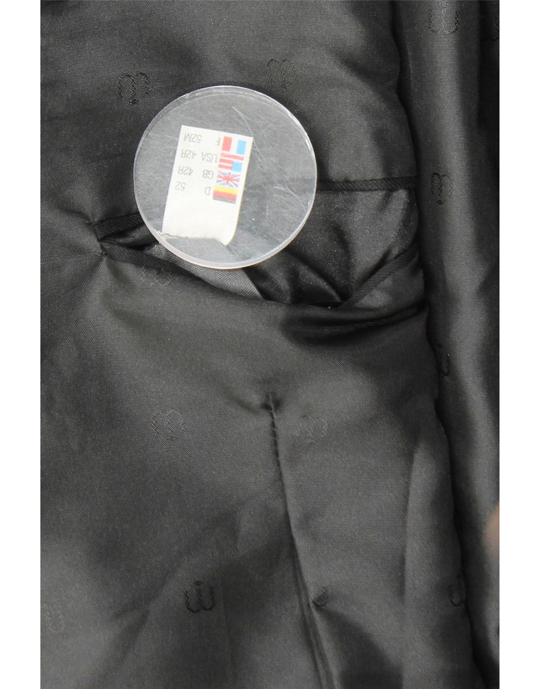 WILVORST Herren Crop Zweireiher Blazer Jacke UK 42 XL Schwarz Nadelstreifen