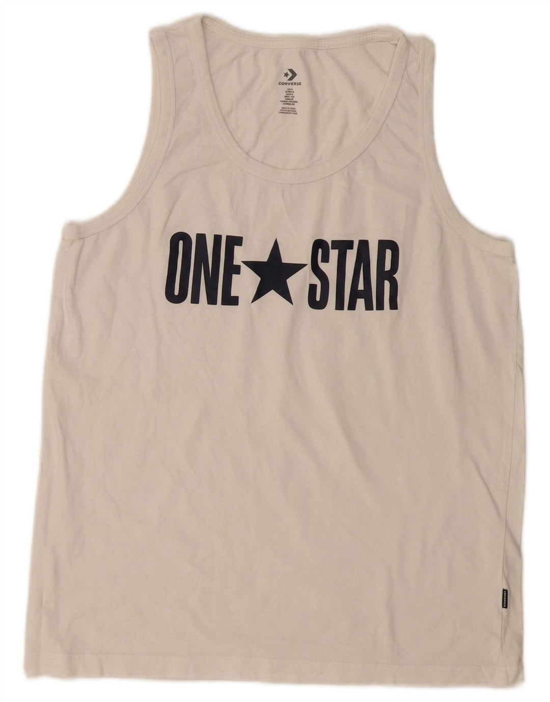 Converse Damen Graphic Vest Top UK 10 Small Weiß