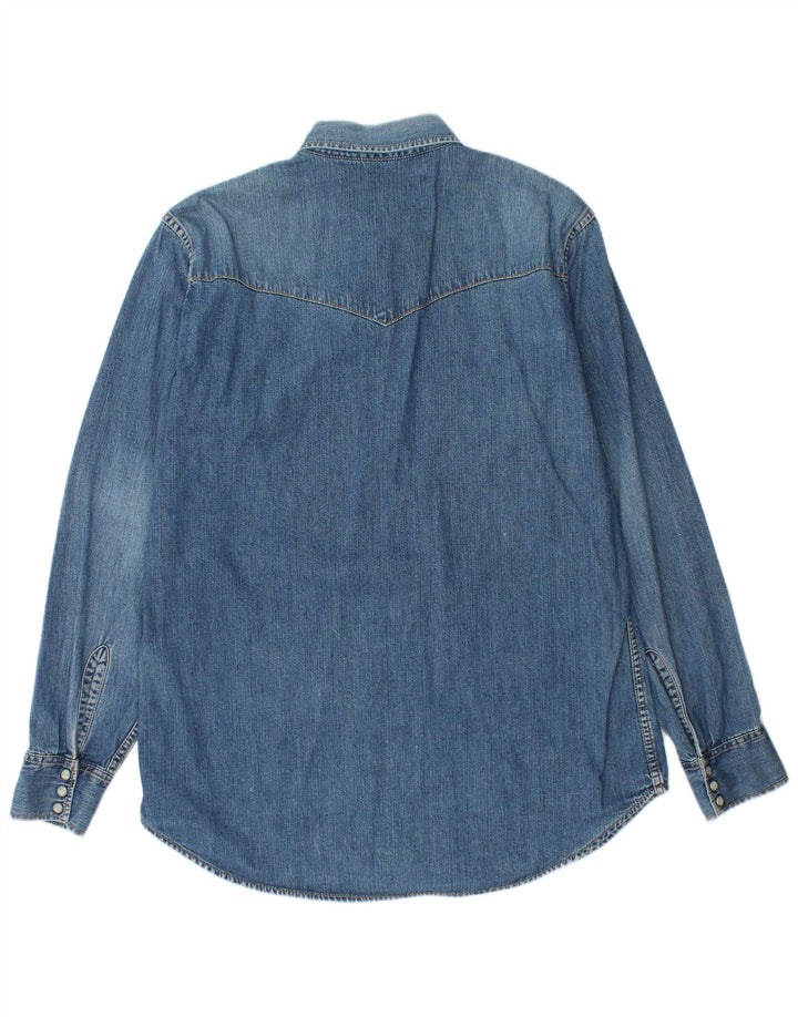 Lee Herren-Jeanshemd aus mittelblauer Baumwolle