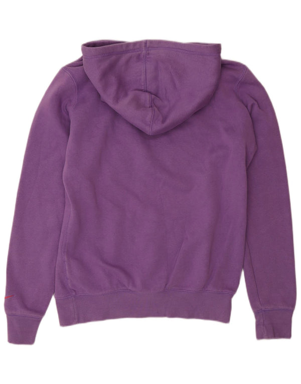 Nike Womens Graphic Hoodie Pullover UK 16 Large Lila Baumwolle