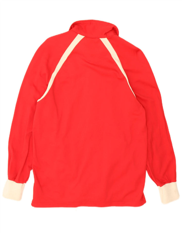 Ennerre Herren-Trainingsanzug-Oberjacke IT 48 Mittelroter Farbblock