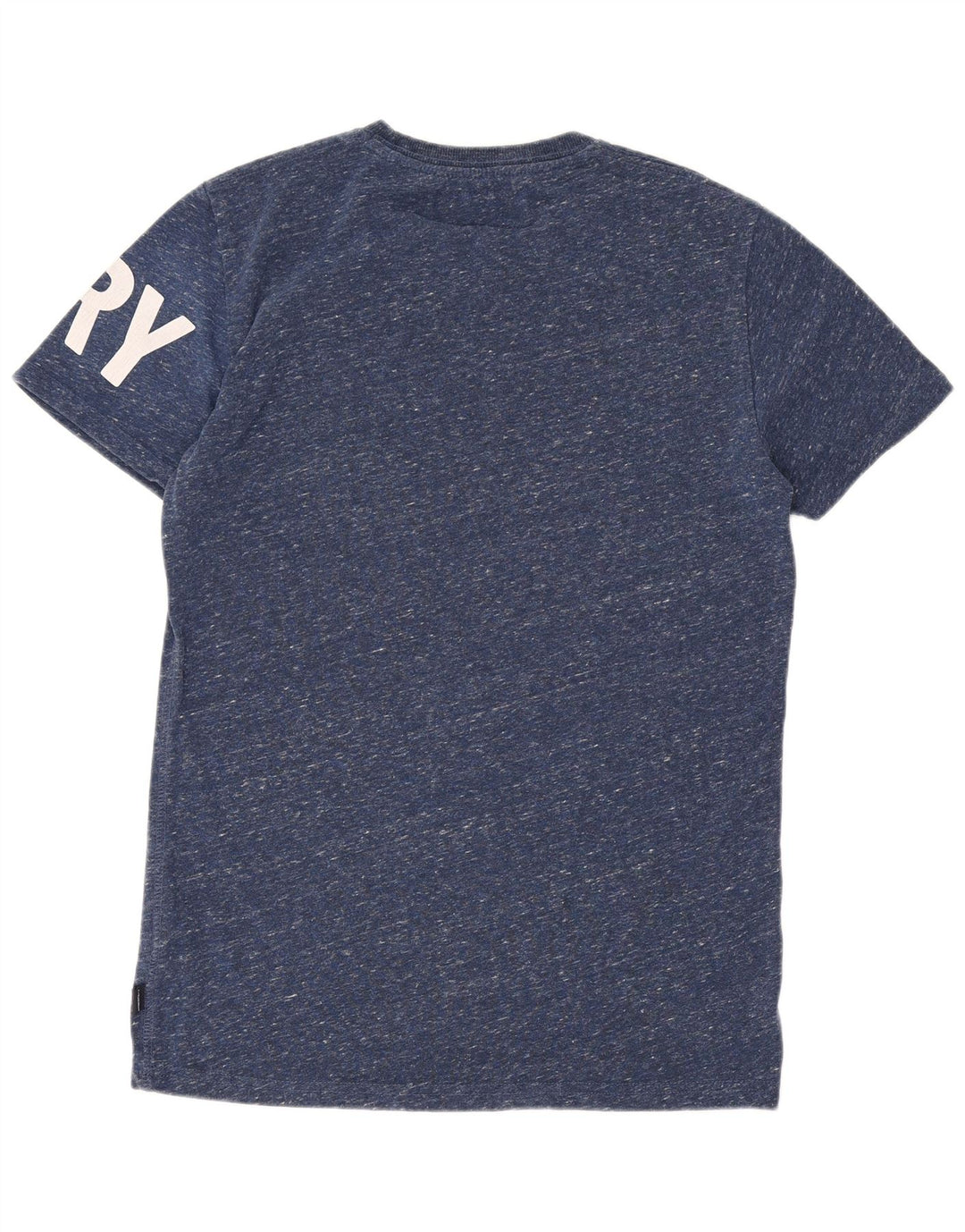 Superdry Herren-T-Shirt mit Grafik, Größe S, Marineblau gesprenkeltes Polyester