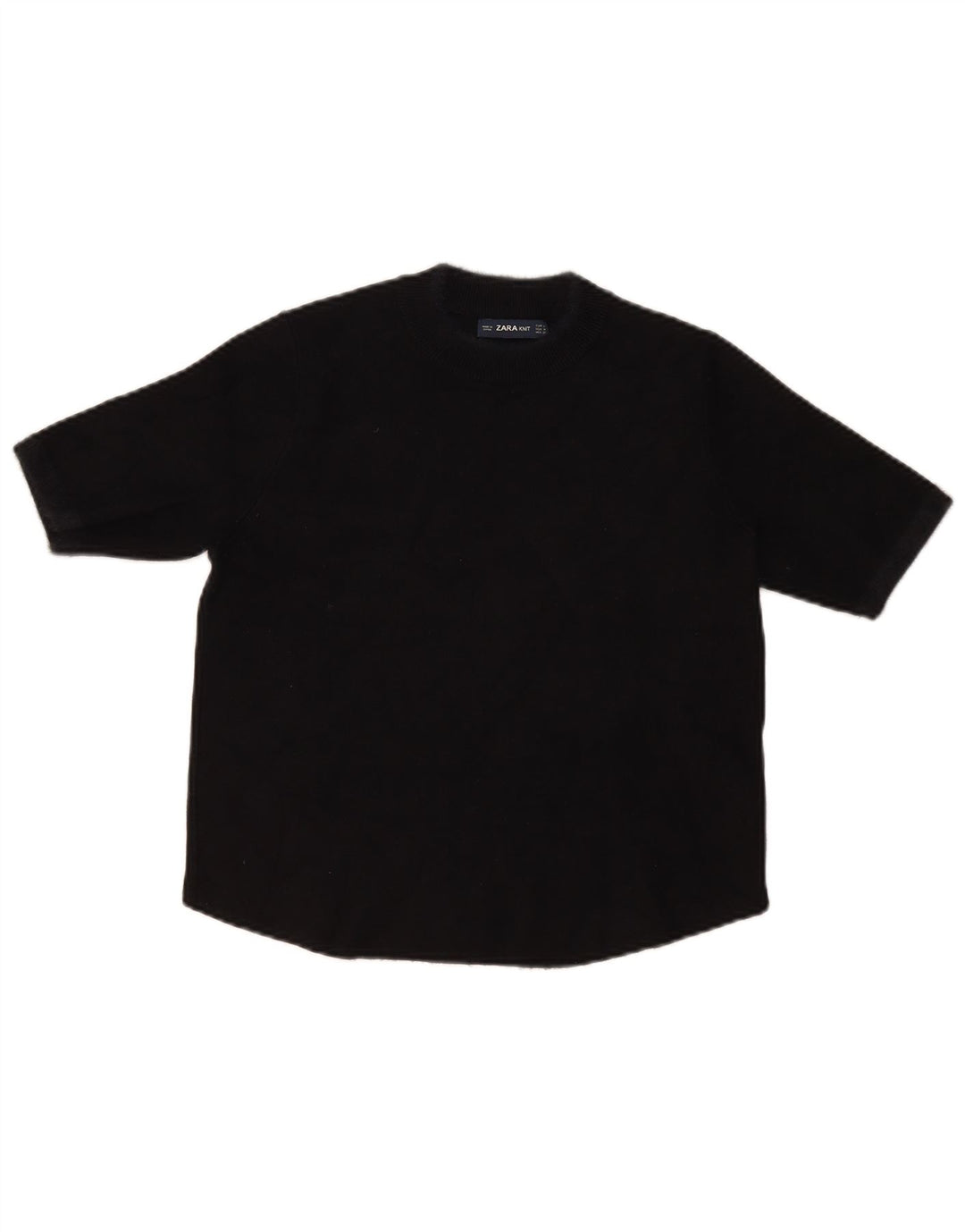 Kurzärmliger Pullover mit Rollkragen für Damen von Zara, Gr. 14, mittelschwarz