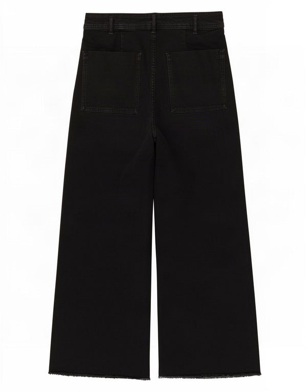 Zara Damen The Marine High Waist Wide Leg Jeans EU 38 Small W28 L27 Schwarz