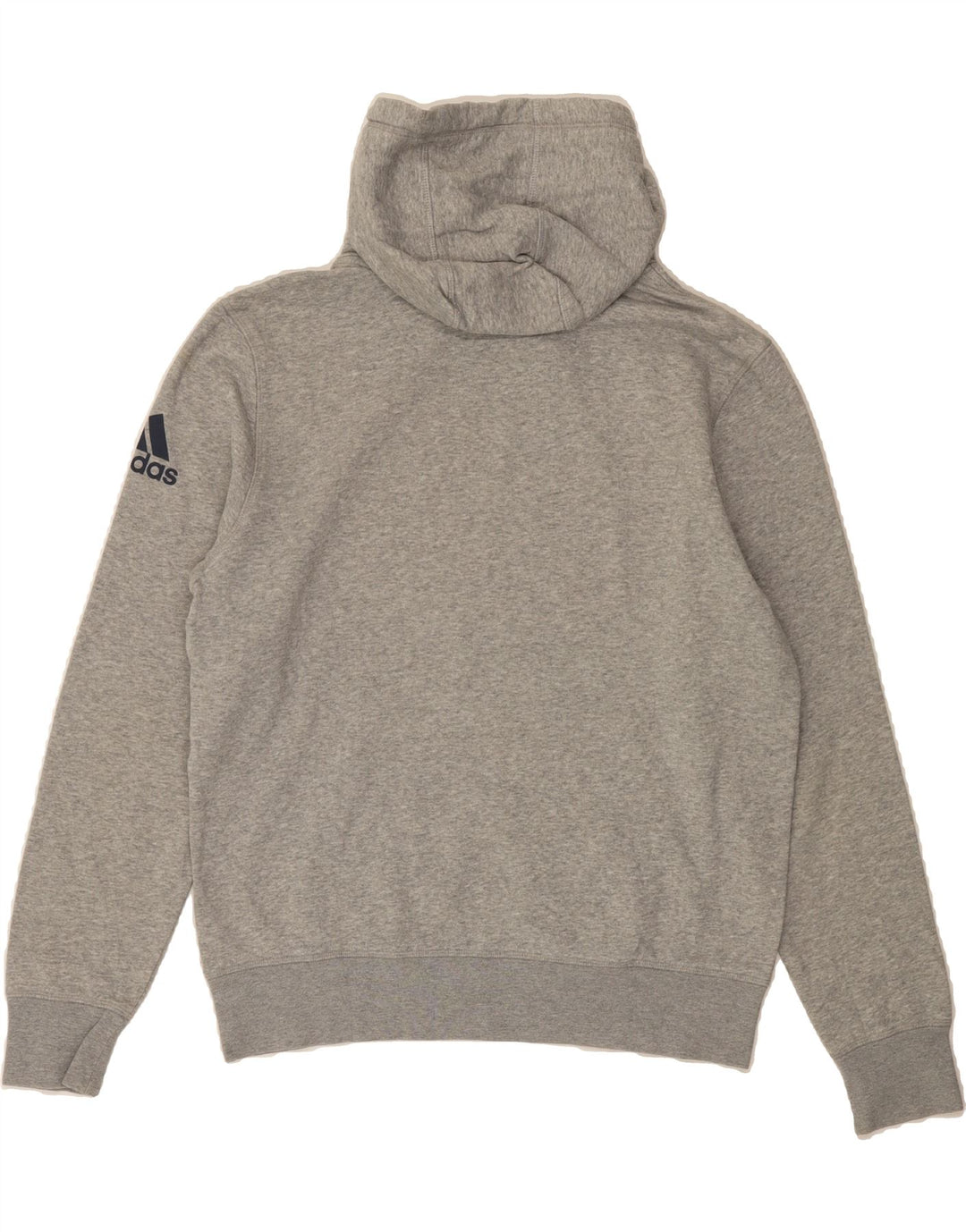 ADIDAS Mens Graphic Hoodie Jumper Medium Grey Cotton Vintage Adidas and Second-Hand Adidas from Messina Hembry 