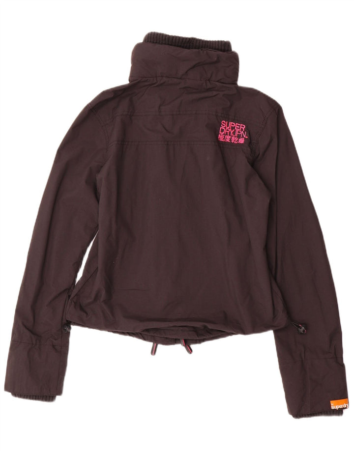 Superdry Damen Windcheater Graphic Windjacke UK 12 Medium Schwarz