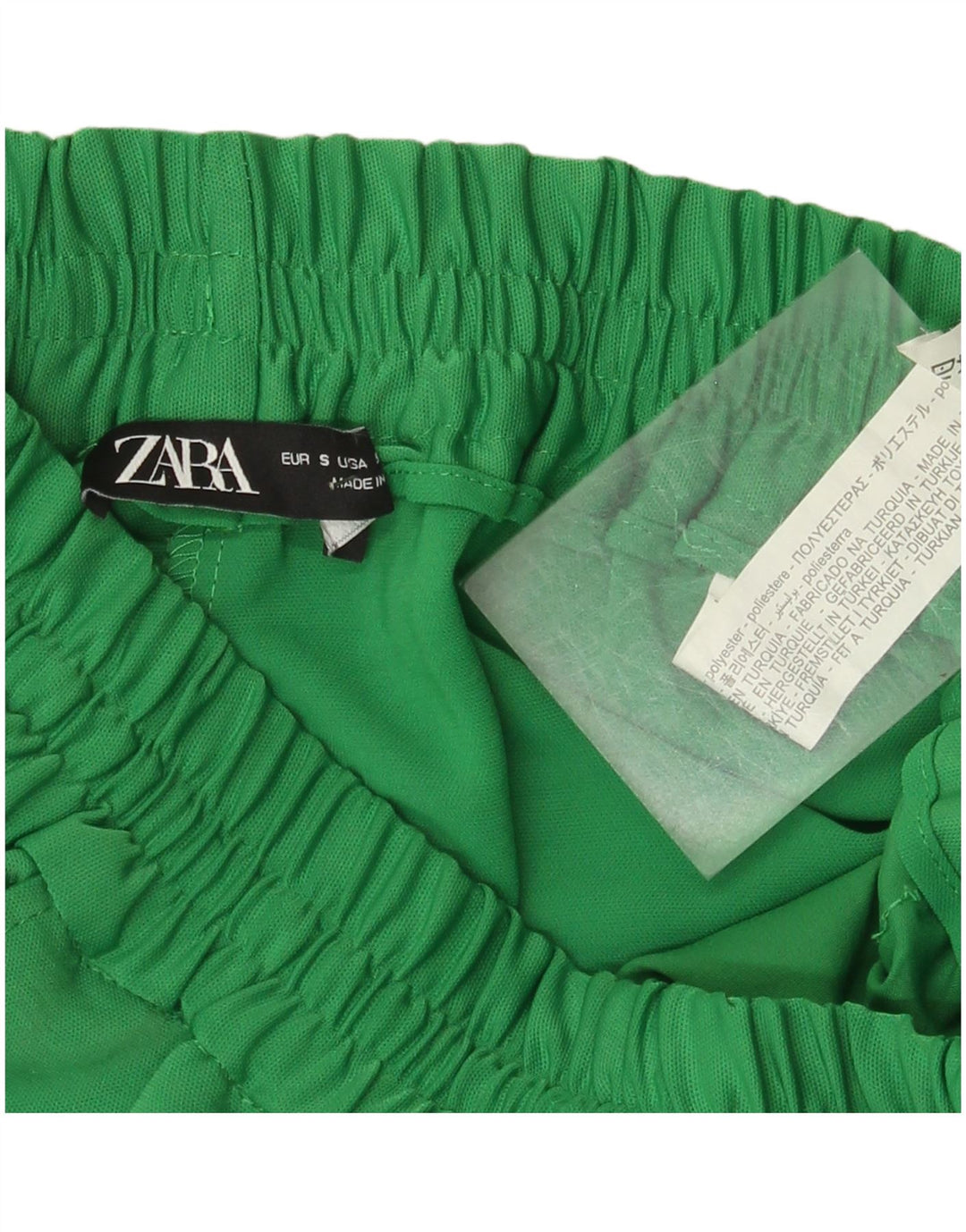 Gerade Freizeithose für Damen von Zara, Größe S, W26, L28, Grün, Polyester