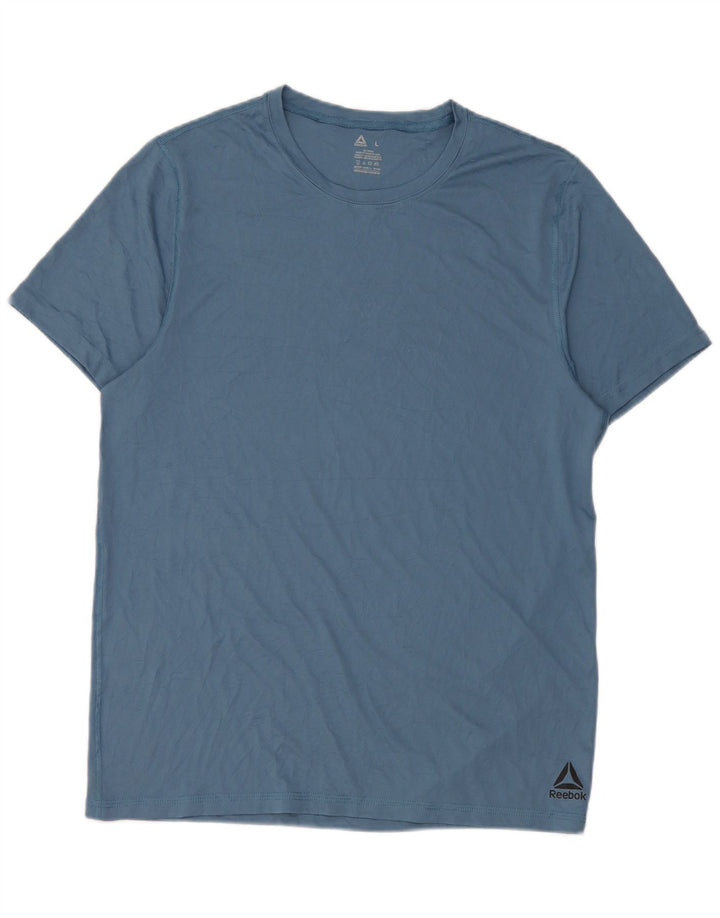Reebok Herren T-Shirt Top Large Blau Polyester