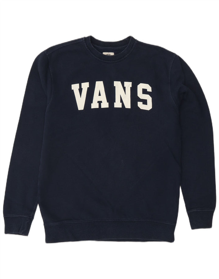 VANS Herren-Sweatshirt mit Grafik, Größe S, marineblau, Baumwolle