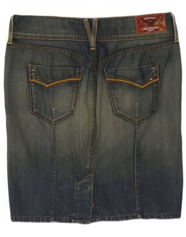 Tommy Hilfiger Damen-Sonora-Jeansrock, mittelgroß, W34, blaue Baumwolle