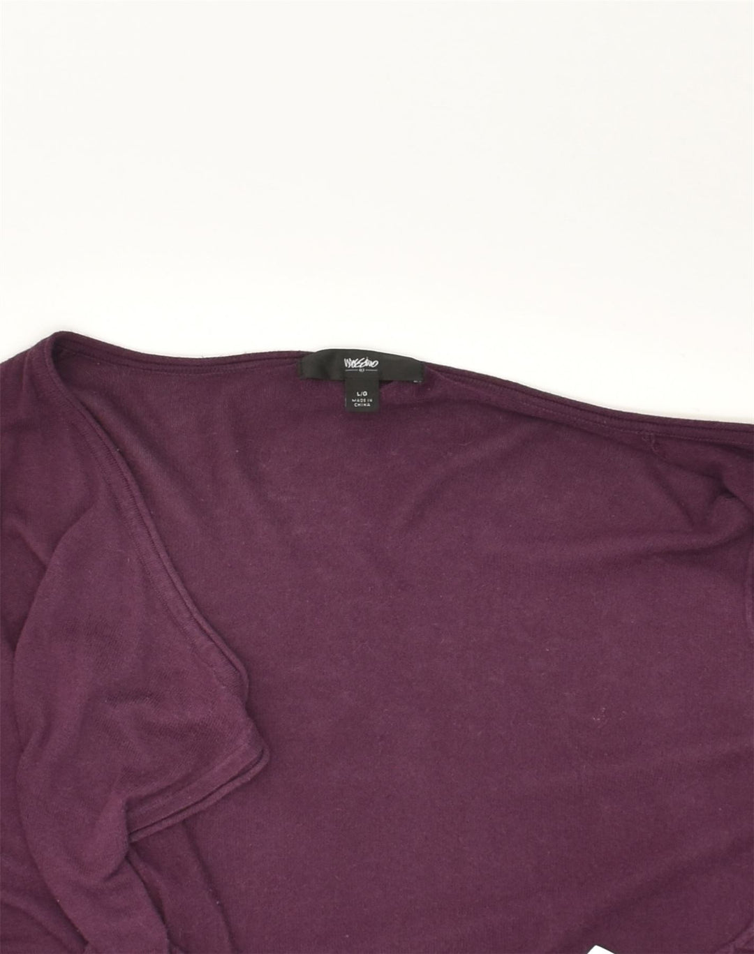 MOSSIMO Womens Cardigan Sweater UK 14 Large Purple Cotton | Vintage Mossimo | Thrift | Second-Hand Mossimo | Used Clothing | Messina Hembry 