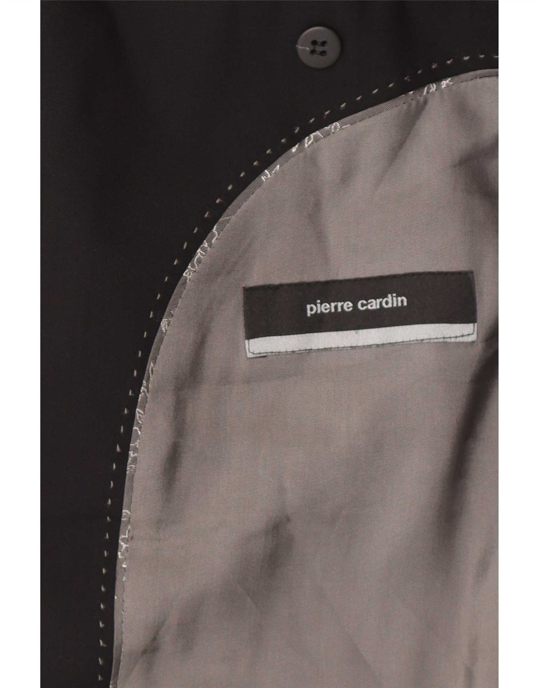 Pierre Cardin Herren-Blazer mit 2 Knöpfen, UK 38, mittelschwarze Wolle