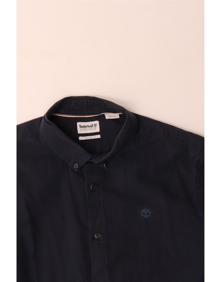 TIMBERLAND Herren Regular Fit Hemd 2XL Marineblau Baumwolle
