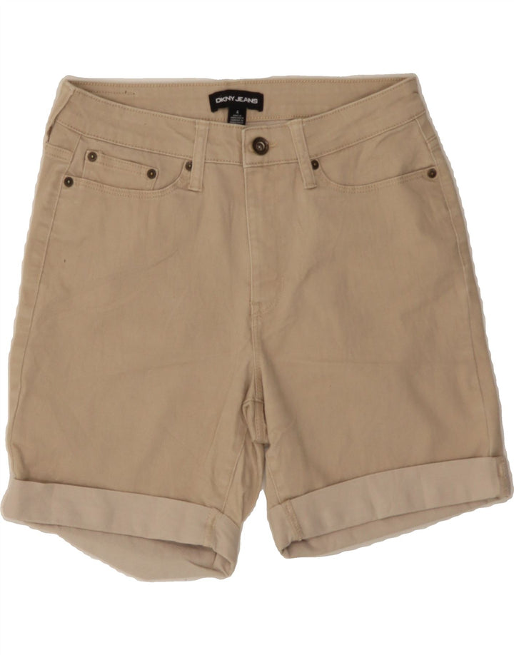 DKNY Womens Casual Shorts US 4 Small W27 Beige Cotton Vintage Dkny and Second-Hand Dkny from Messina Hembry 