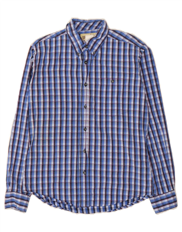 WRANGLER Boys Shirt 14-15 Years XL Blue Check Cotton Vintage Wrangler and Second-Hand Wrangler from Messina Hembry 