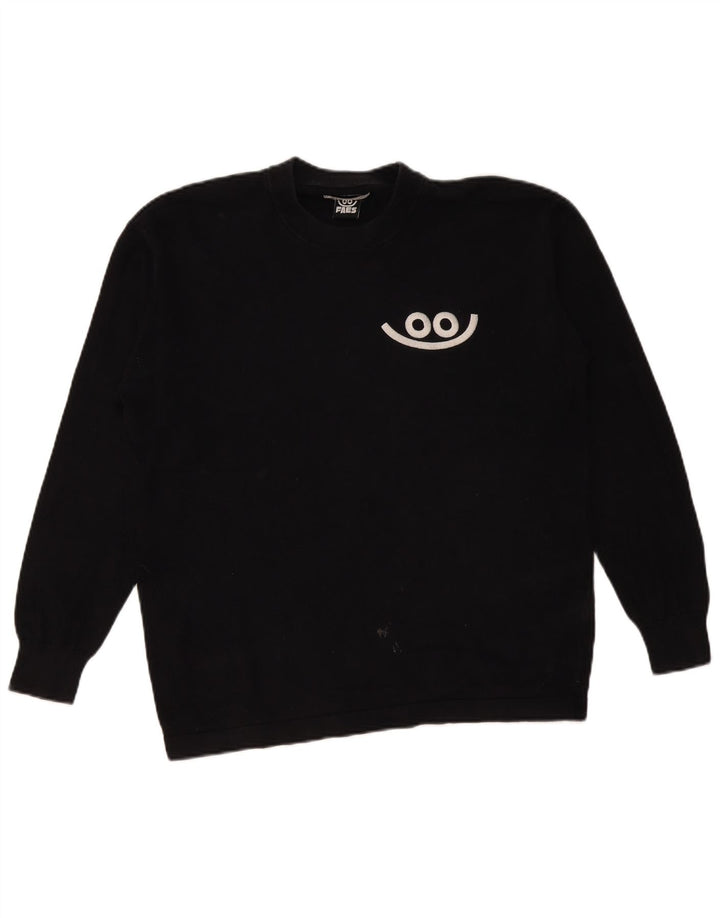 Zara Herren-Pullover mit Rundhalsausschnitt, Größe S, Schwarz