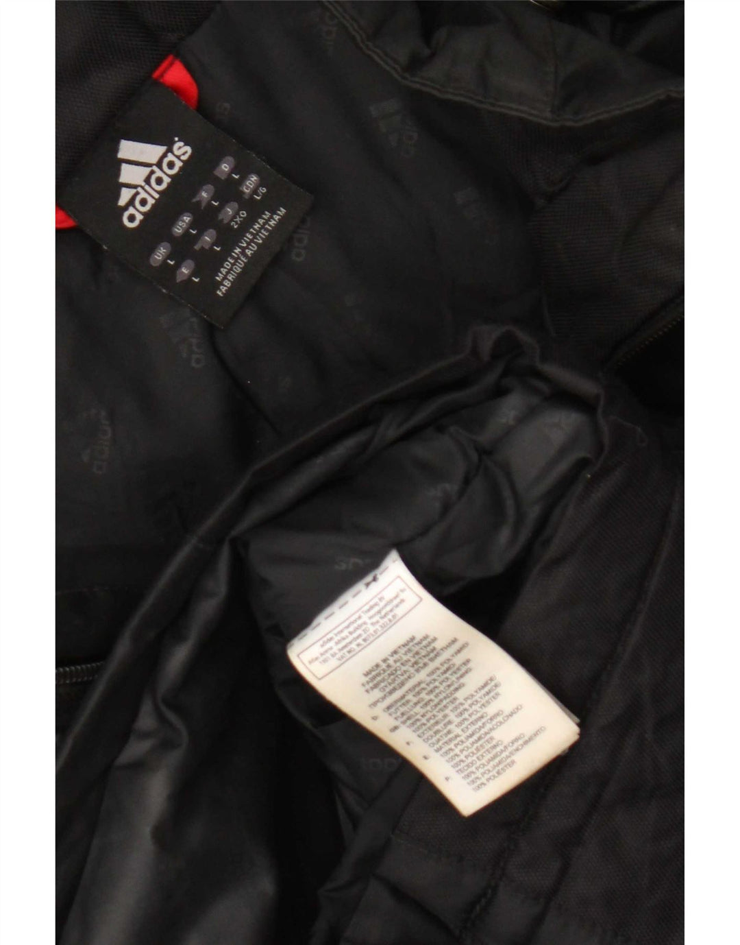 Adidas Herren Kapuzen-Utility-Jacke UK 40 Large Schwarz Polyamid