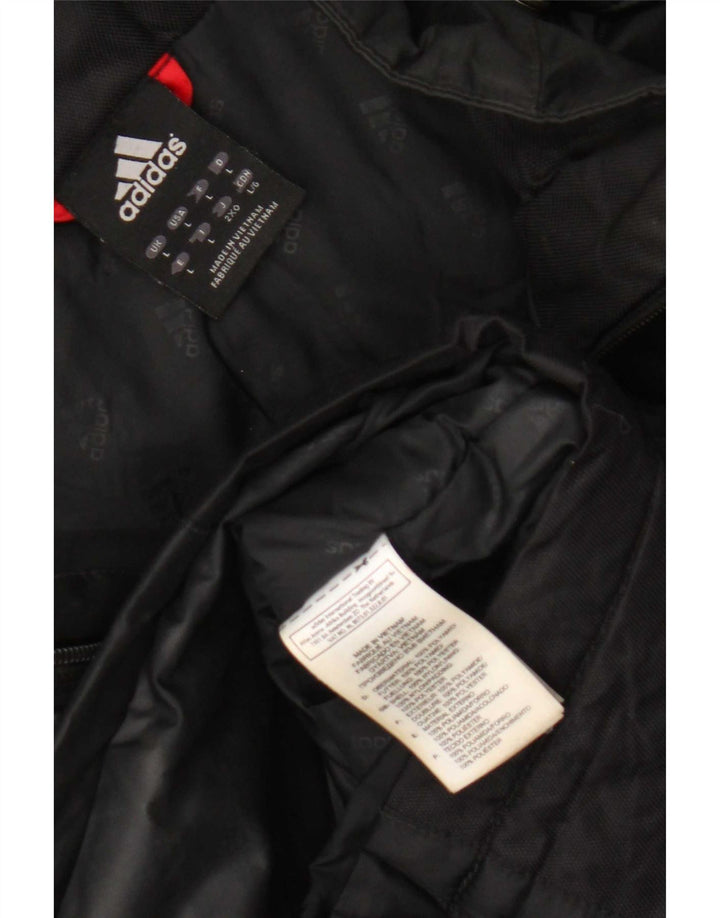 Adidas Herren Kapuzen-Utility-Jacke UK 40 Large Schwarz Polyamid
