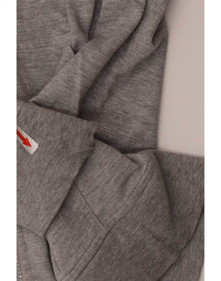 Kappa Herren-Kapuzenpullover mit Reißverschluss, mittelgraue Baumwolle