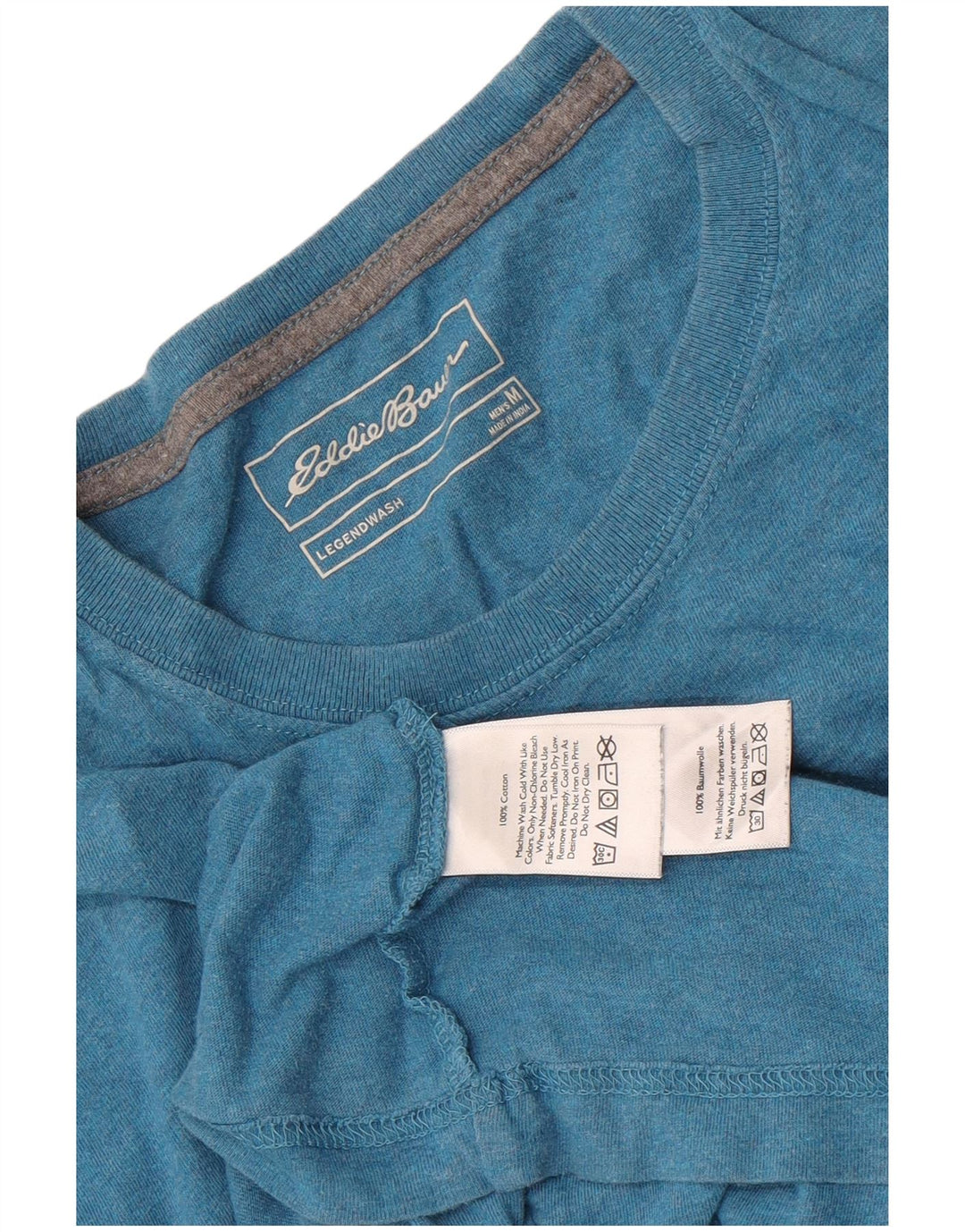 Eddie Bauer Herren T-Shirt Top mittelblaue Baumwolle