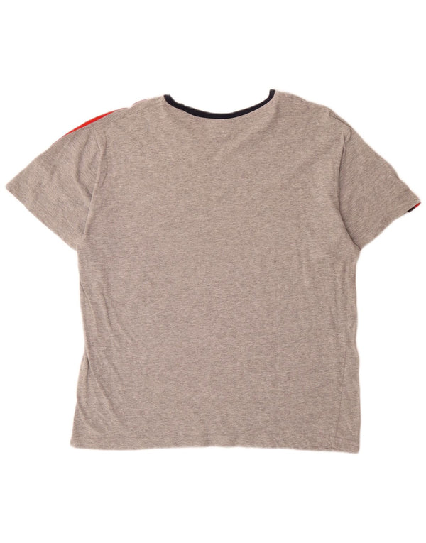Lotto Herren T-Shirt Top XL Grau Colourblock Baumwolle