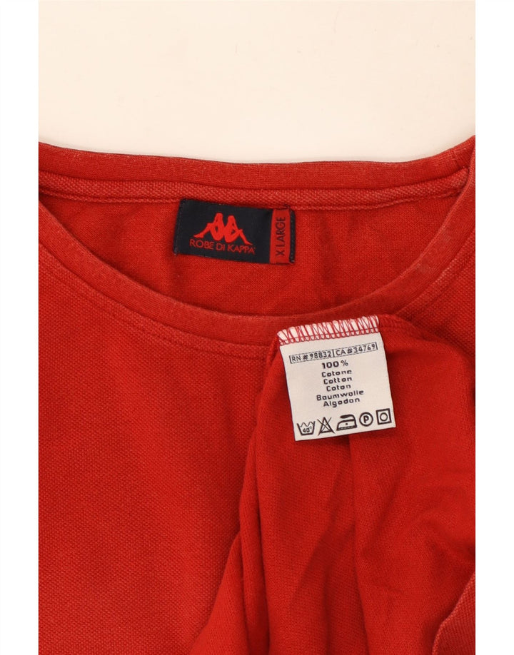 Kappa Herren T-Shirt Top XL Rot Baumwolle