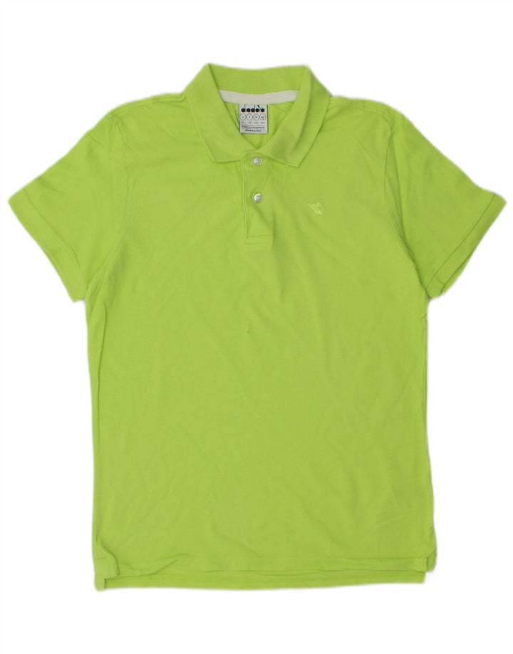 DIADORA Herren-Poloshirt, klein, grüne Baumwolle
