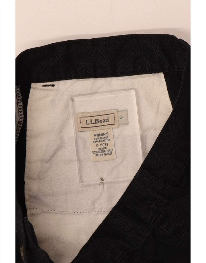 L.L.BEAN Damen Chino-Shorts US 6 Medium W28 Schwarze Baumwolle