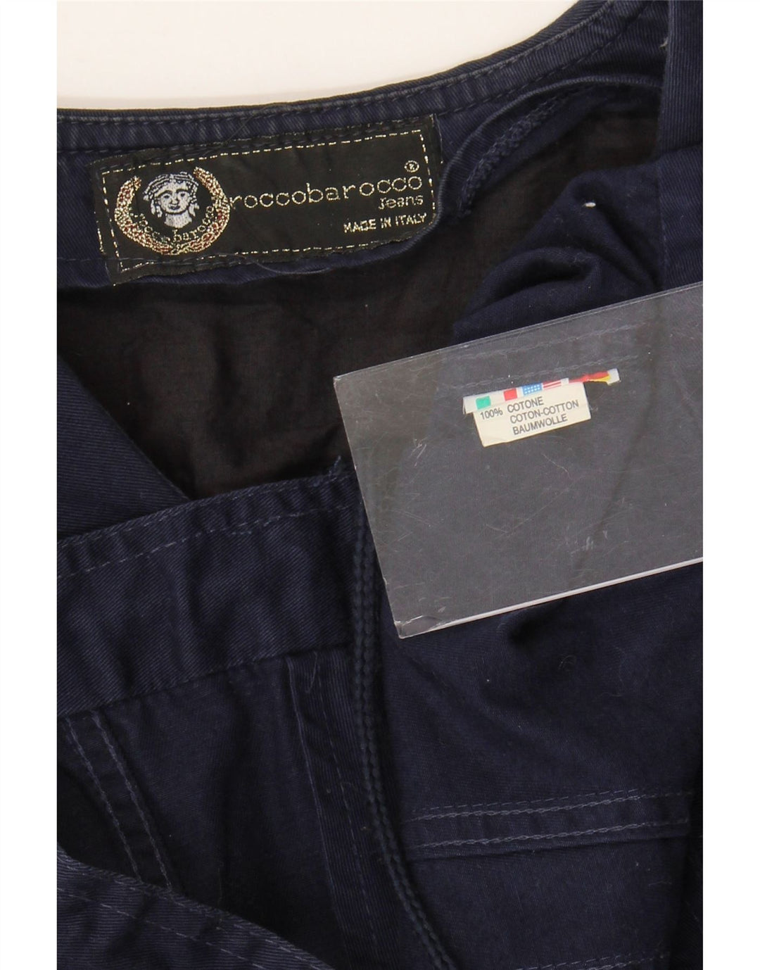 Roccobarocco Damen Crop Short Sleeve Bolero Jacke UK 14 Medium Marineblau