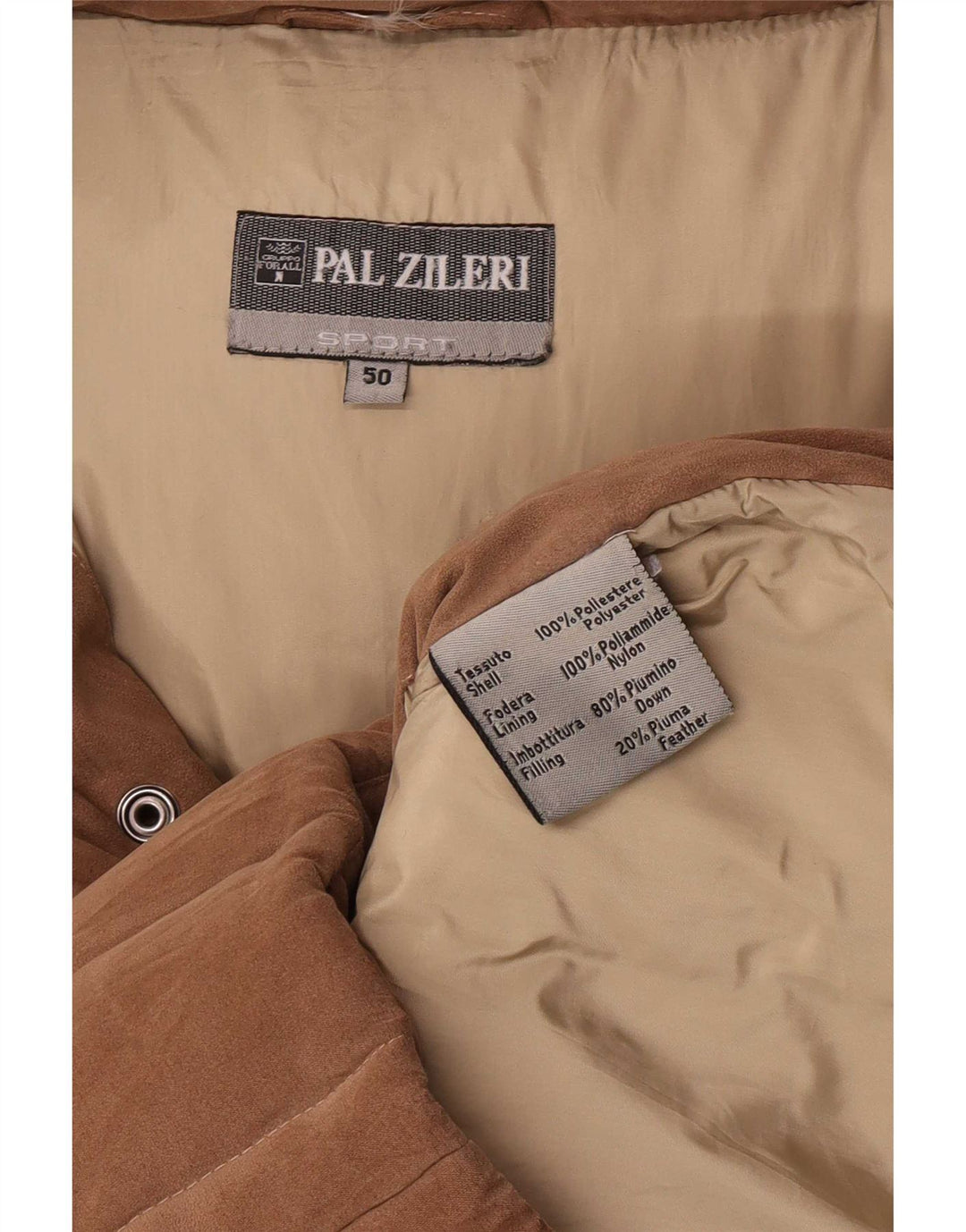 Pal Zileri Herren-Kapuzenjacke, gepolstert, IT 50, Größe L, braun, Polyester