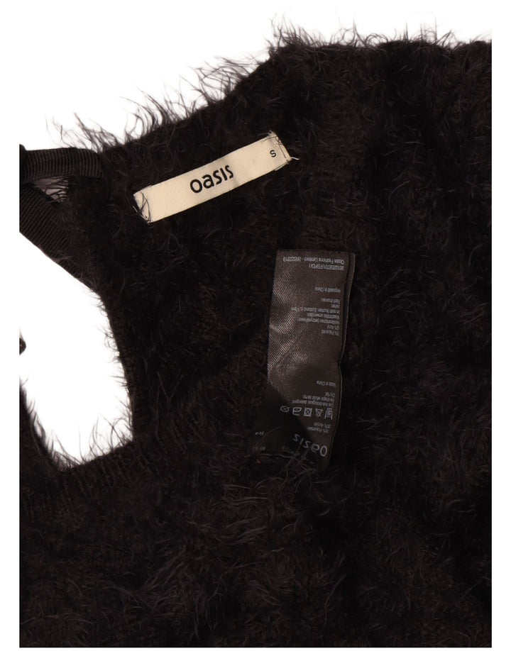 Oasis Damen-Pullover mit U-Boot-Ausschnitt, Gr. 10, Größe S, Schwarz, Polyamid