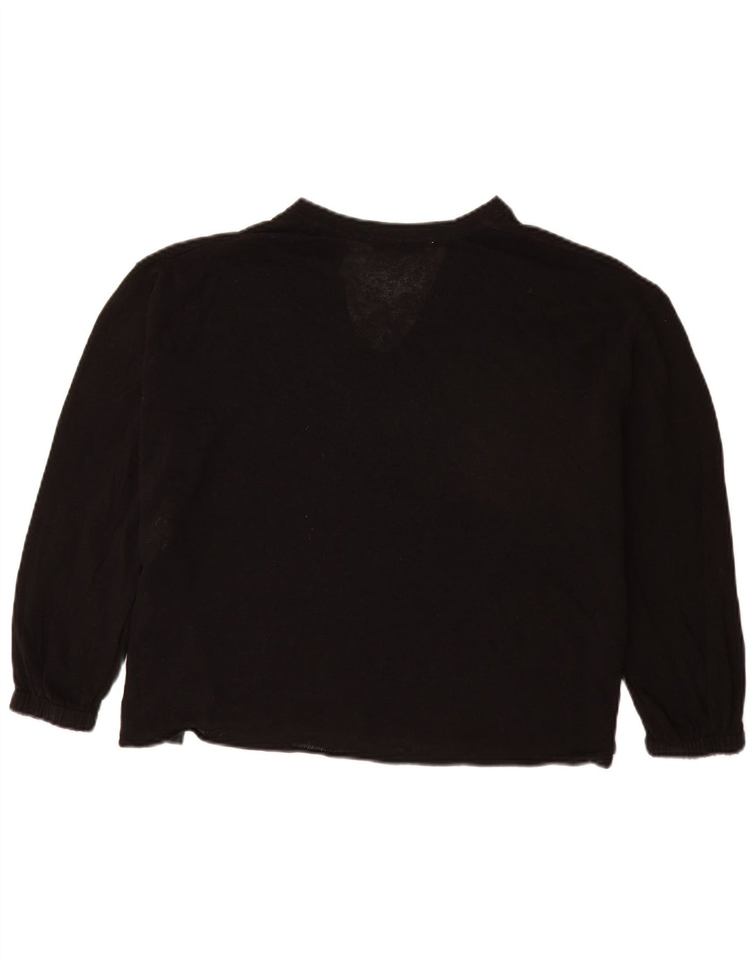 Zara Damen-Pullover, übergroß, 3/4-Ärmel, V-Ausschnitt, Gr. 14, mittelschwarz