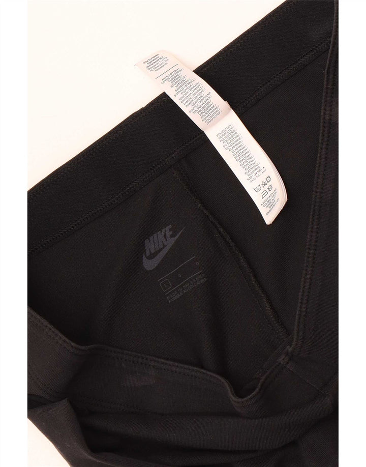 Nike Damen Leggings UK 14 Large Schwarz Baumwolle