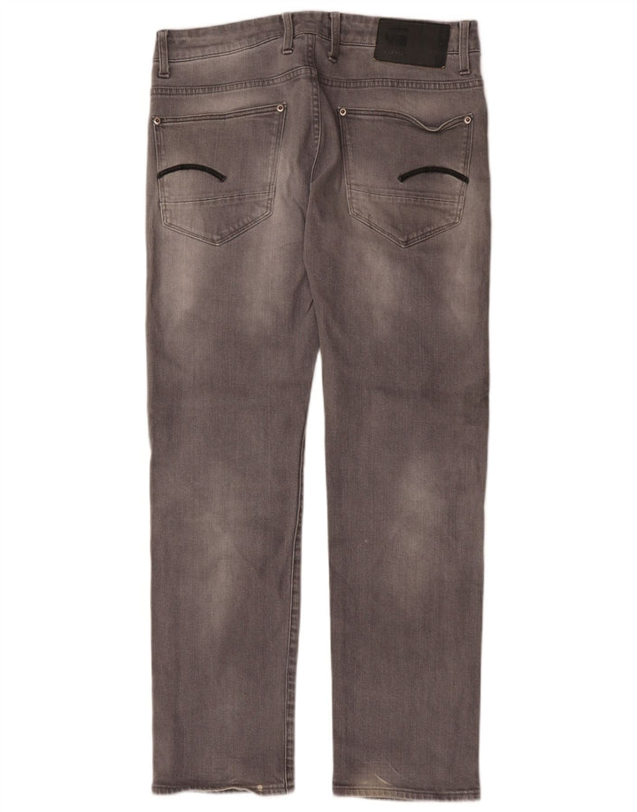 G-Star Herren Straight Jeans W32 L32 Graue Baumwolle