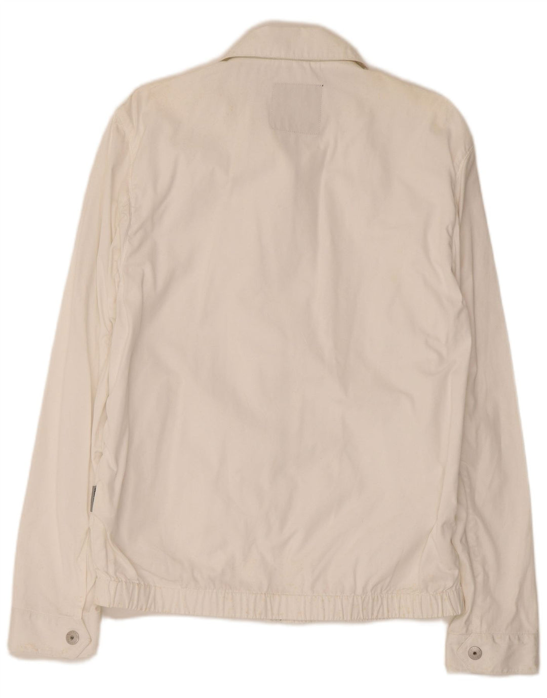 Sergio Tacchini Herren Bomberjacke UK 40 Große weiße Baumwolle