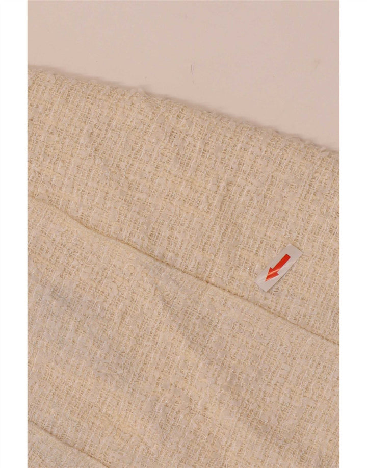 Zara Damen Minirock XS W24 Off White Polyester