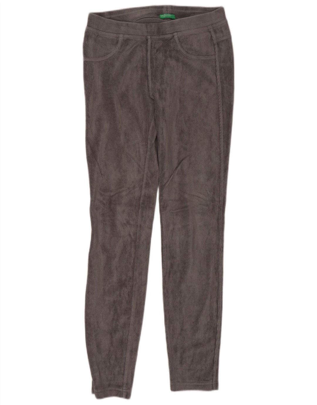 Benetton Damen Leggings UK 10 Small Graue Baumwolle