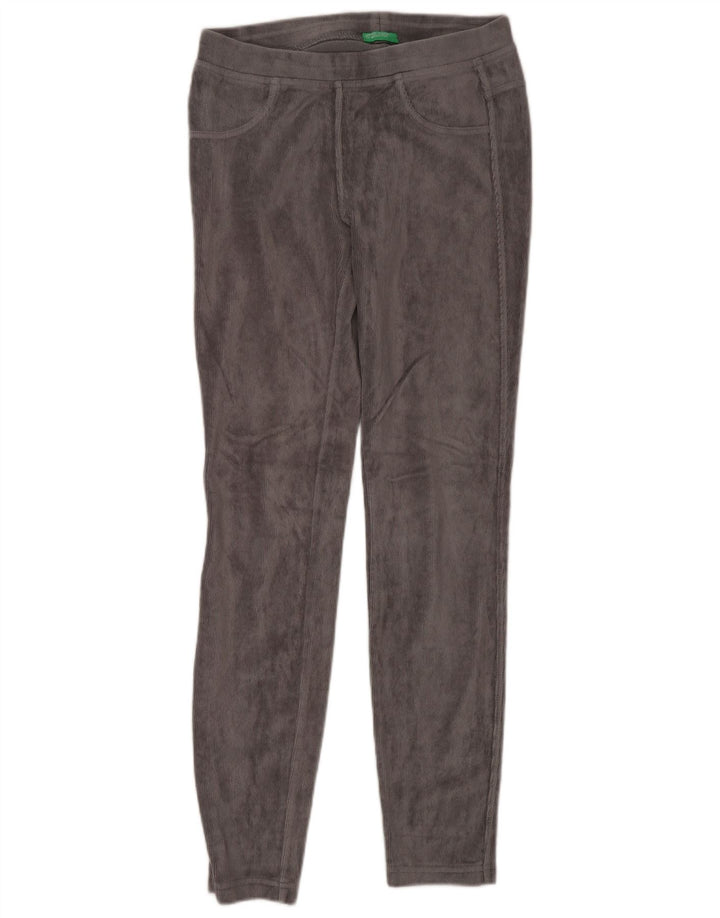 Benetton Damen Leggings UK 10 Small Graue Baumwolle