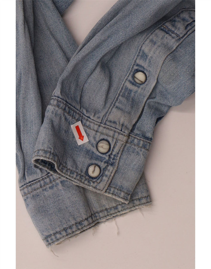 WRANGLER Herren-Jeanshemd, große blaue Baumwolle