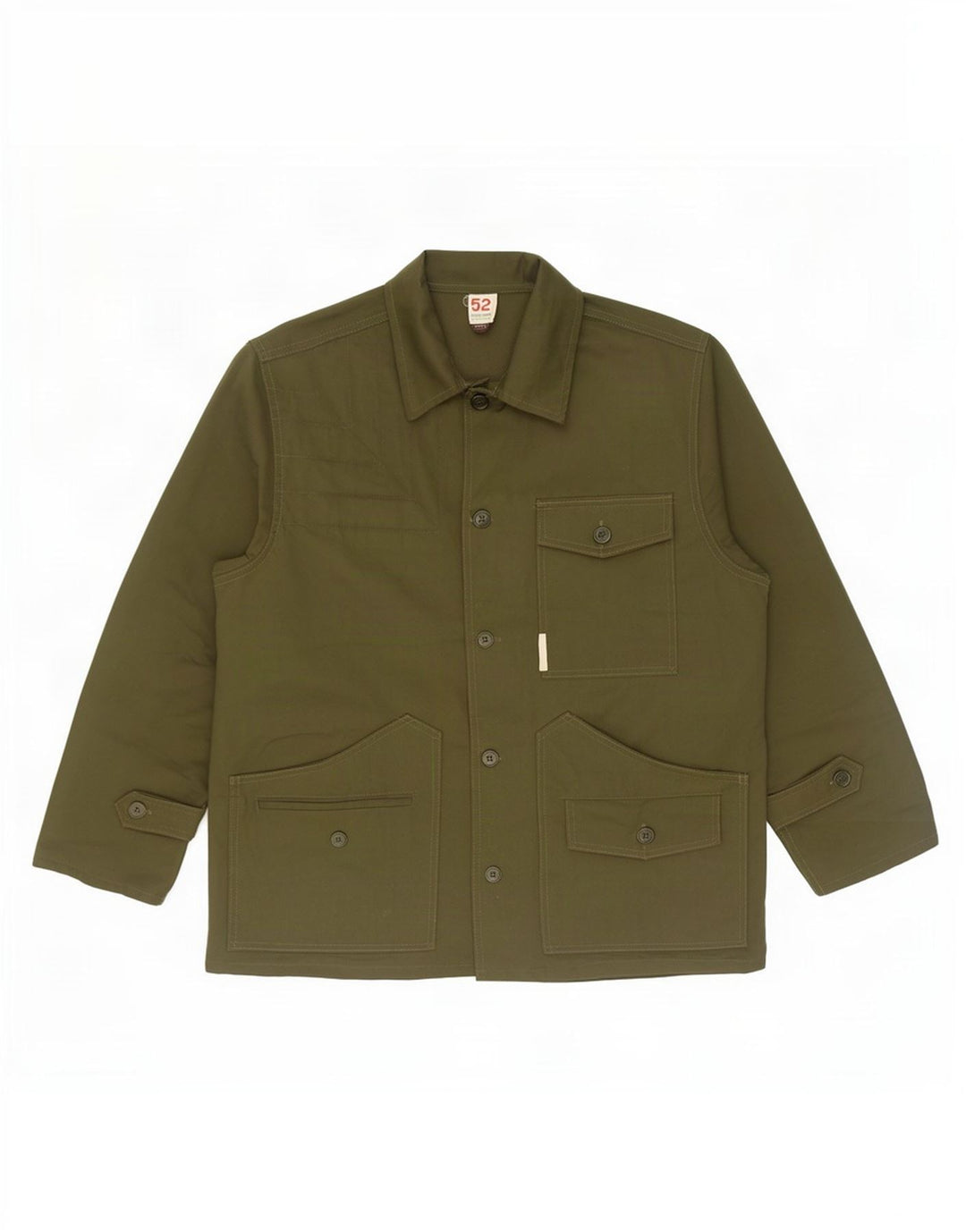 Vintage Herren Utility Jacke IT 52 XL Khaki Polyester