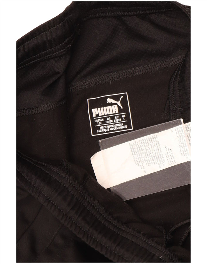 Puma Herren-Trainingshose mit Grafik, groß, aus schwarzem Polyester