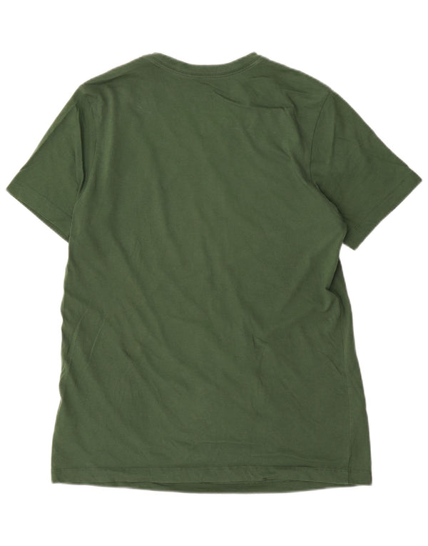 Nike Herren T-Shirt Top Small Grüne Baumwolle