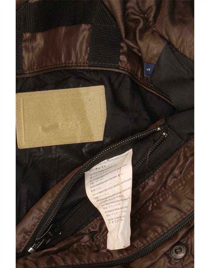 Gas Herren Bomberjacke mit Kapuze, gepolstert, UK 36, Größe S, braun, Polyester